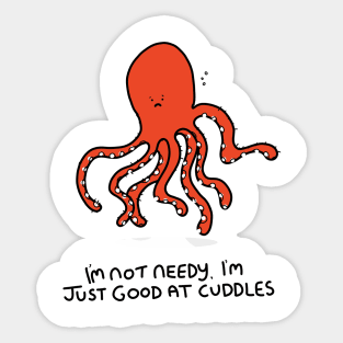 Grumpy Octopus Sticker